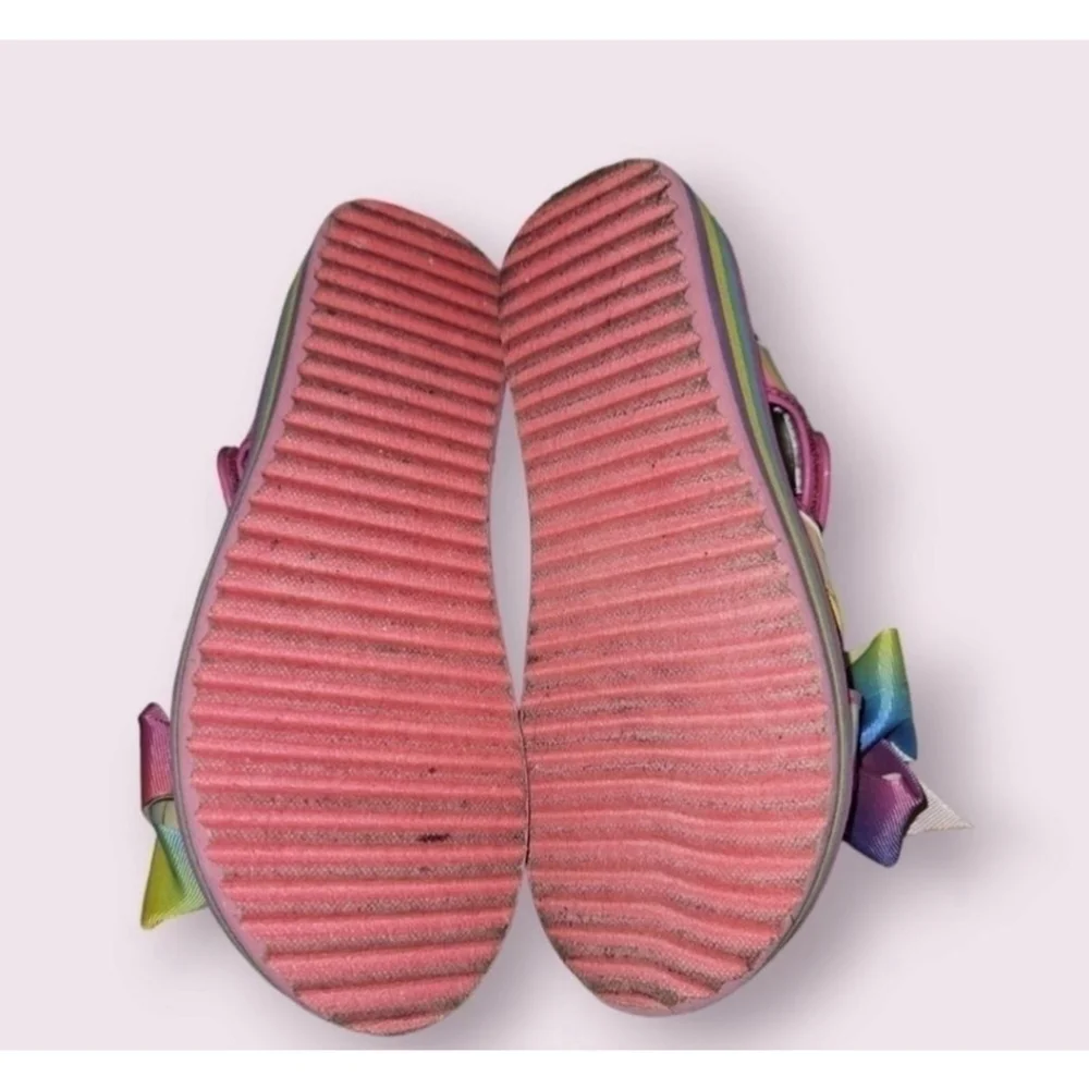 Girls Jojo Siwa Sandals Size 5 Pink Rainbow Iridescent